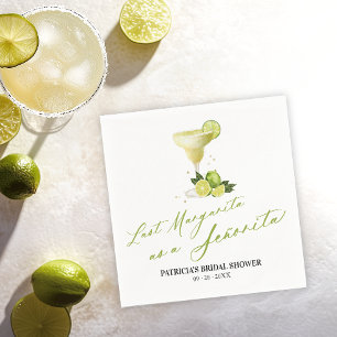 Guardanapo De Papel Última Margarita como uma Festa de Chá de Noiva Se