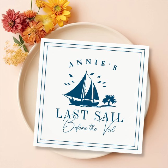 Guardanapo De Papel Última vela antes da solha náutica do véu (Criador carregado)