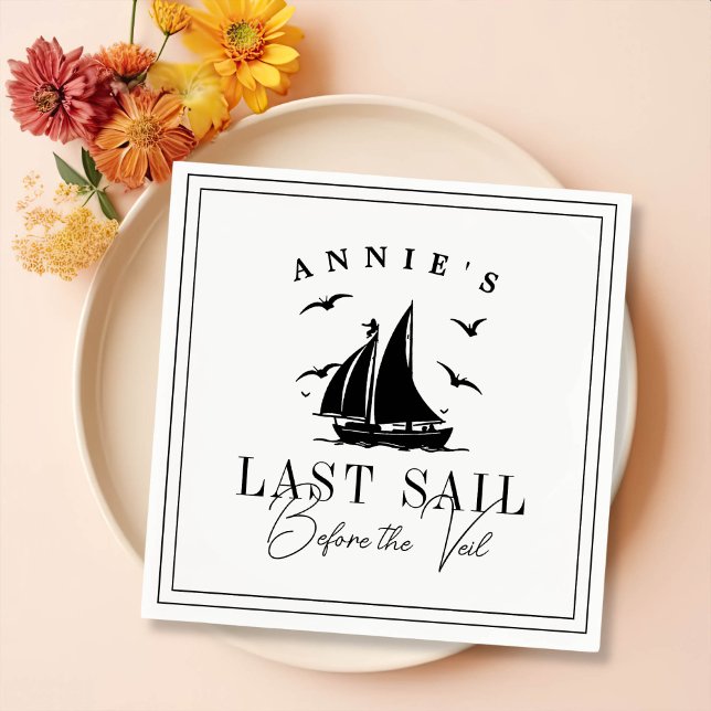 Guardanapo De Papel Última vela antes da solha náutica do véu (Criador carregado)