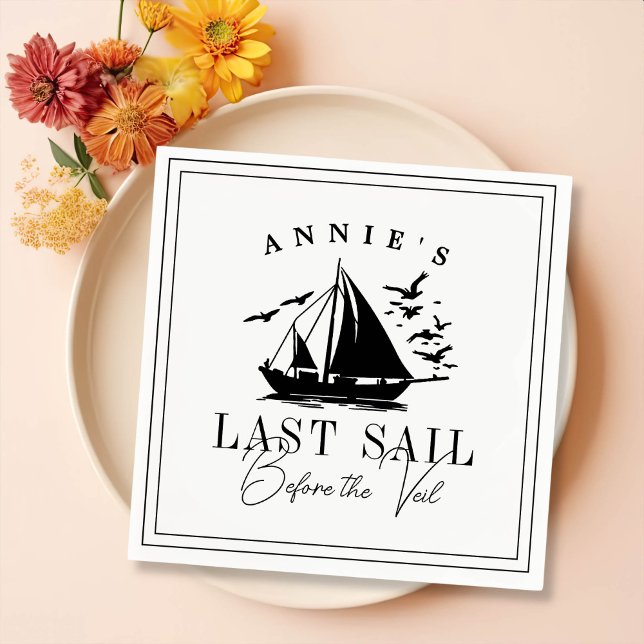Guardanapo De Papel Última vela antes da solha náutica do véu (Criador carregado)