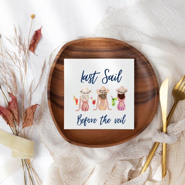 Guardanapo De Papel Última Vela Antes Do Azul De Festa de solteira (Criador carregado)