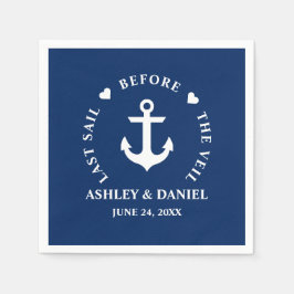 Guardanapo De Papel Última Vela Antes Do Coração Da Ancoragem Náutica 