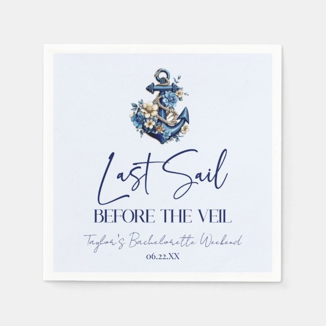 Guardanapo De Papel Última Viagem Antes da Festa de Despedida de Solte (Frente)