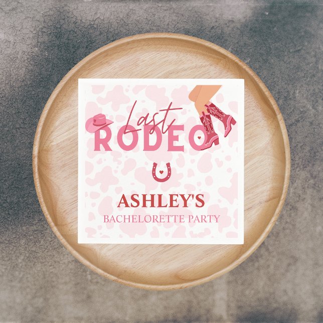 Guardanapo De Papel Últimas Raparigas de Vamos de Rodeo (Last Rodeo Bachelorette Party napkin)