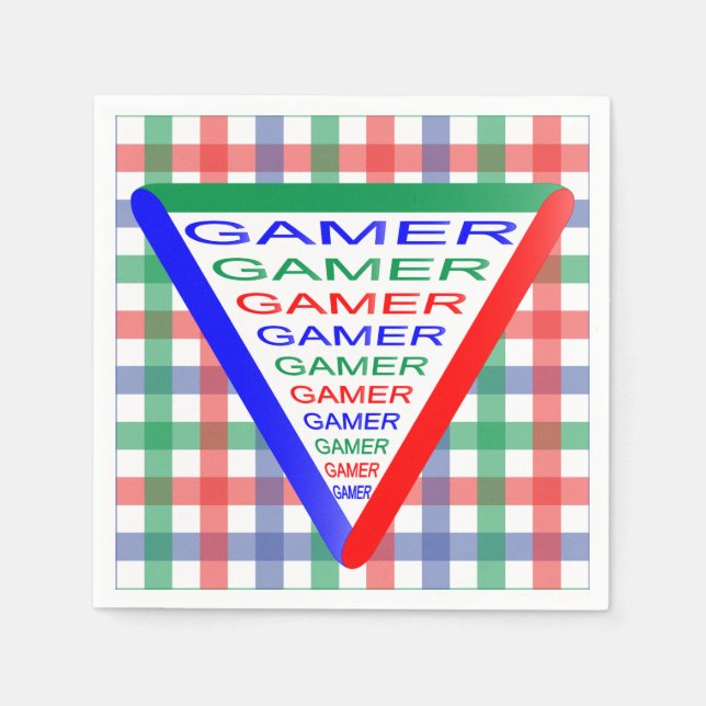 Guardanapo De Papel Ultimate Gamer 3 - Cores do sistema de jogos RGB (Frente)