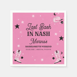 Guardanapo De Papel Último Bash Rosa em Nash Nashville Bachelorette