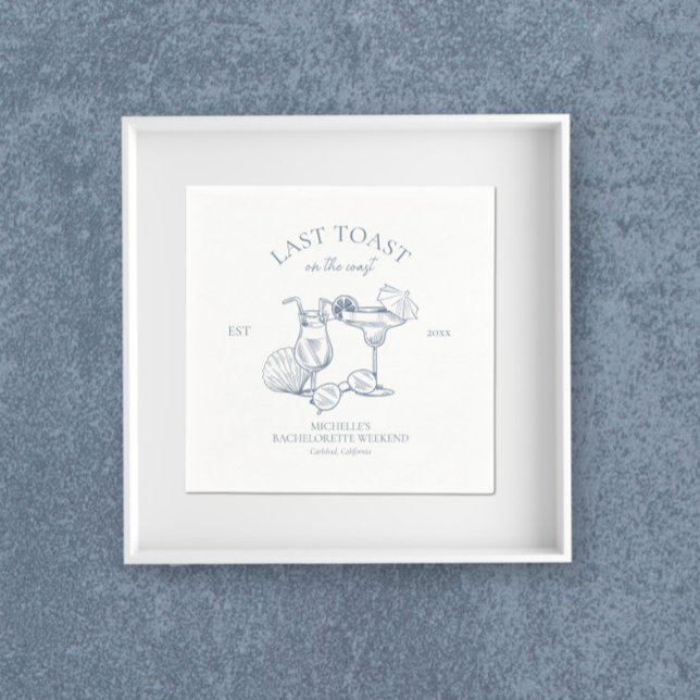 Guardanapo De Papel Último Brinde Na Festa de solteira Costeira (Criador carregado)