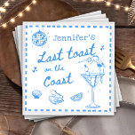 Guardanapo De Papel Último brinde na Festa de solteira costeira<br><div class="desc">Último brinde na Festa de solteira costeira de Napkins</div>
