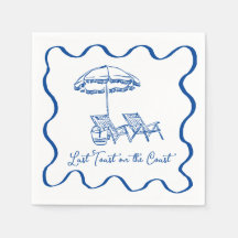 Último brinde no coquetel costeiro Napkin