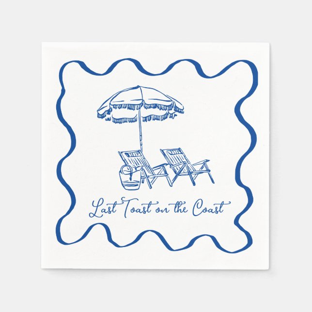 Guardanapo De Papel Último brinde no coquetel costeiro Napkin (Frente)