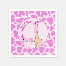 Guardanapo De Papel Último Rodeio Cowgirl Rosa Festa de Chá de Panela