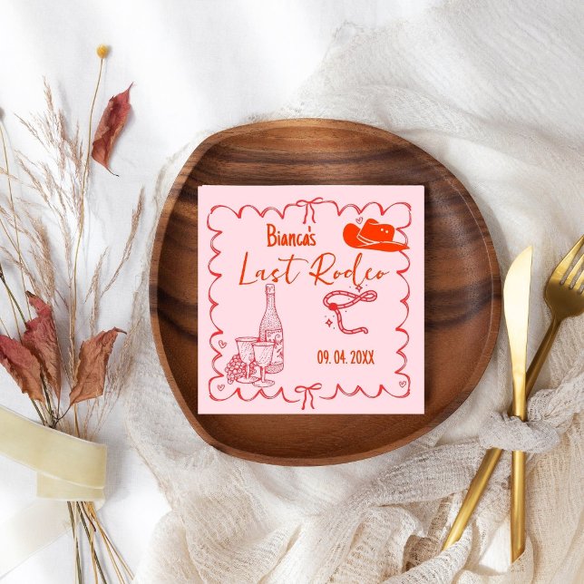Guardanapo De Papel Último Rodeo Nashville Bachelorette Festa de Fim d (Criador carregado)