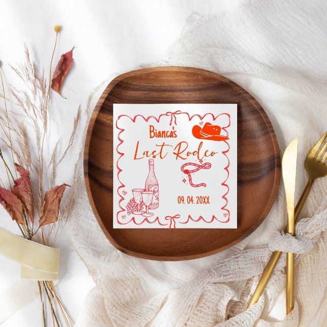 Guardanapo De Papel Último Rodeo Nashville Bachelorette Festa de Fim d (Criador carregado)