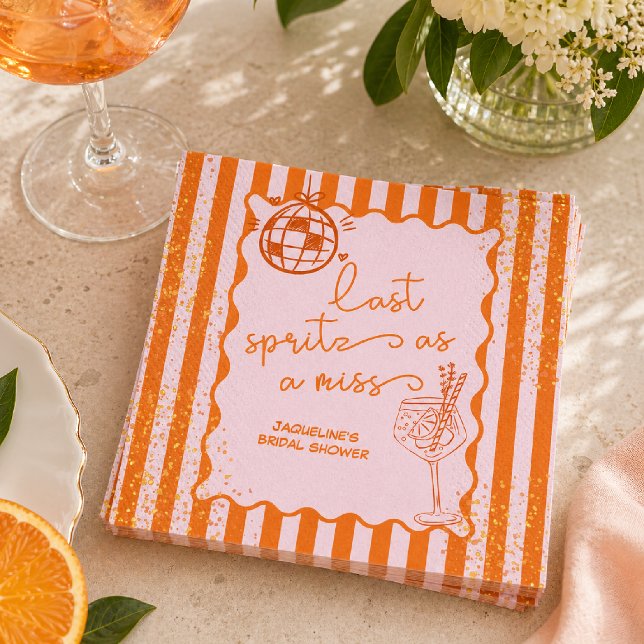 Guardanapo De Papel Último Spritz como Solteira, Chá de Noiva (Criador carregado)