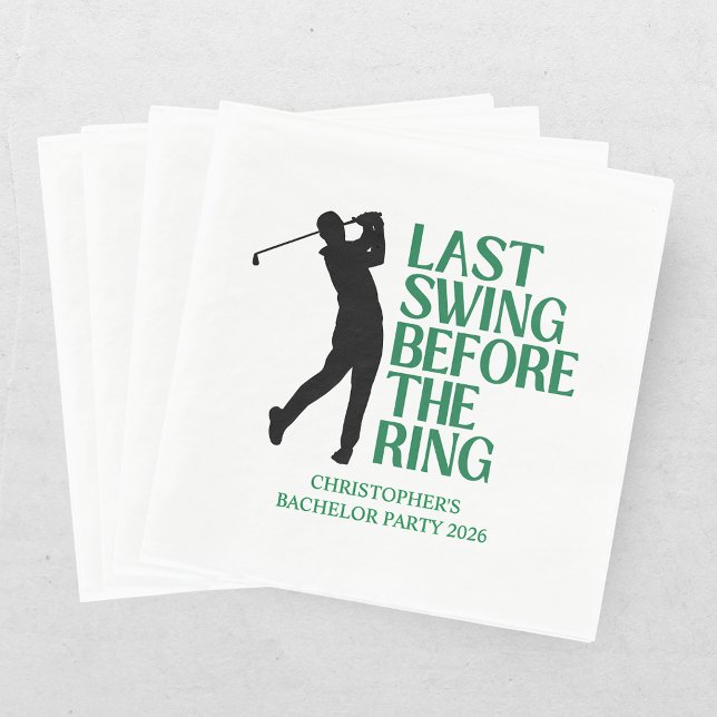 Guardanapo De Papel Último Swing Golf Country Club Solteirão Preto Ver (Criador carregado)