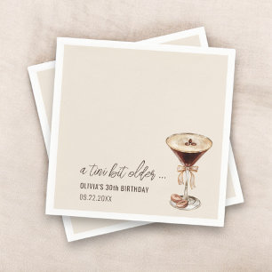Guardanapo De Papel Um Aniversário De Espresso Martini Um Pouco Mais V