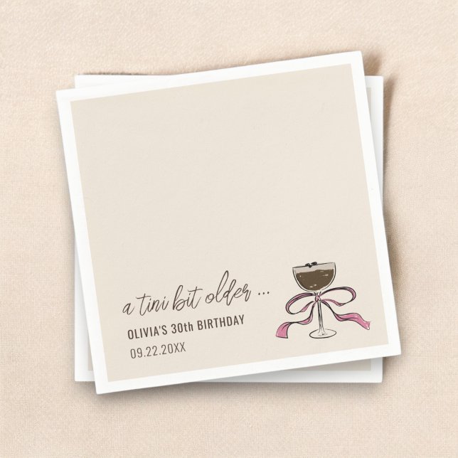 Guardanapo De Papel Um Aniversário De Espresso Martini Um Pouco Mais V (Criador carregado)