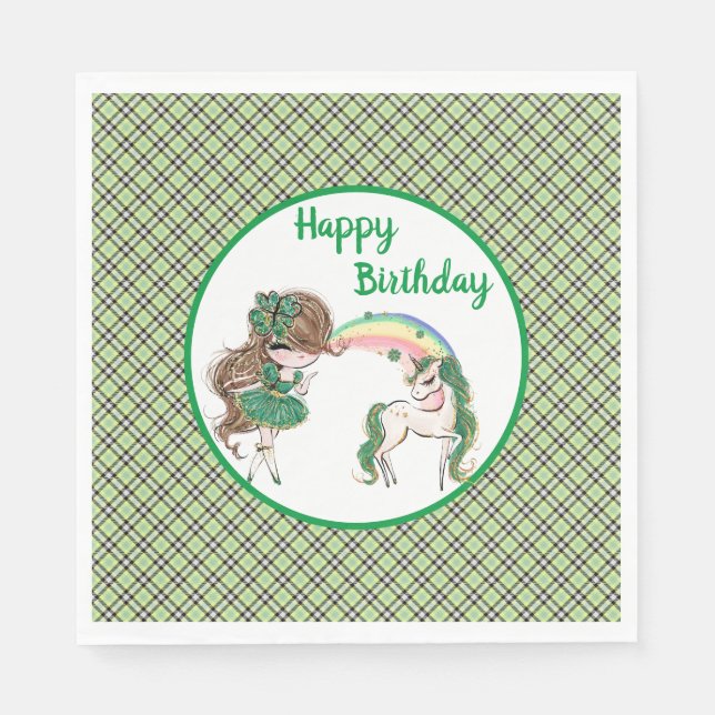 Guardanapo De Papel Um Aniversário Irlandês (Frente)