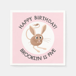 Guardanapo De Papel Um aniversário personalizado de jerboa de orelha-b