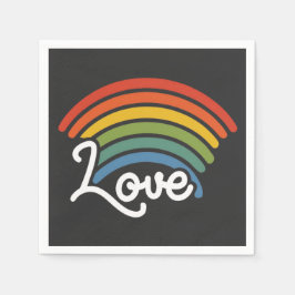 Guardanapo De Papel Um arco-íris do amor