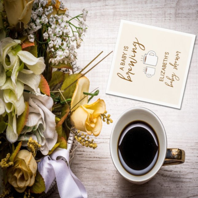 Guardanapo De Papel Um Bebê Está Fazendo Chá de fraldas (Criador carregado)