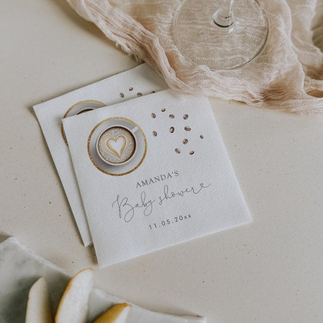 Guardanapo De Papel Um Bebê Está Fazendo Chá de fraldas De Café (Criador carregado)