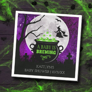 Guardanapo De Papel Um Bebê Está Fazendo Chá de fraldas De Halloween