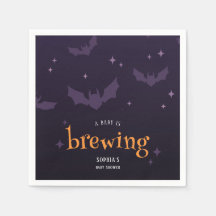 Um Bebê Está Fazendo Chá de fraldas De Halloween E