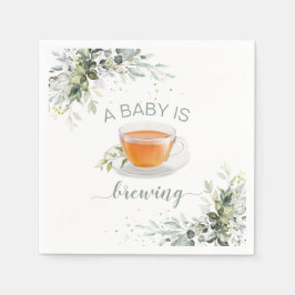 Guardanapo De Papel Um bebê está fazendo Chá de fraldas do Tea Party