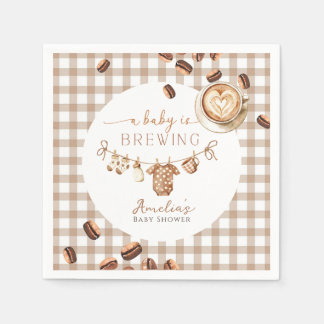 Guardanapo De Papel Um Bebê Está Preparando Café Chá de Bebê