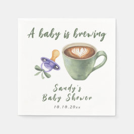 Guardanapo De Papel Um Bebê Está Preparando Chupeta de Café Presente d