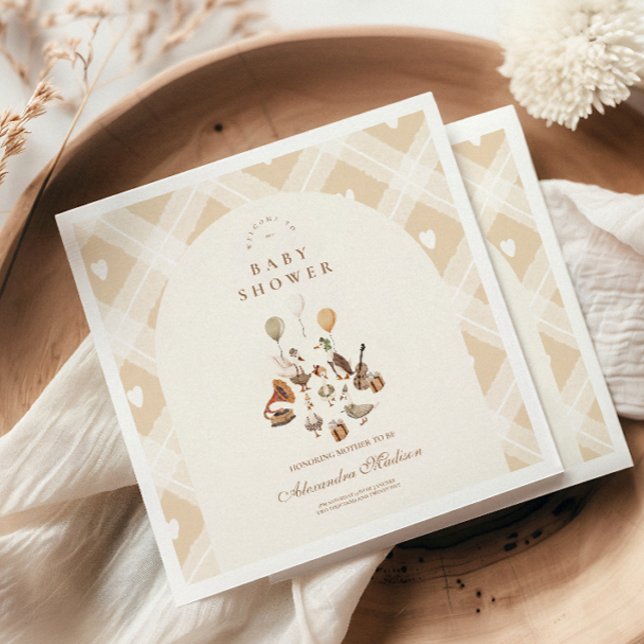 Guardanapo De Papel Um Bobo ganso com Chá de fraldas (Criador carregado)