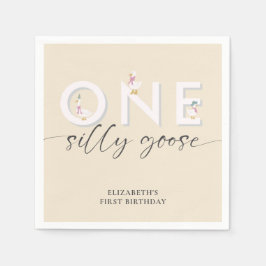 Guardanapo De Papel Um Bobo ganso primeiro aniversario