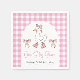 Guardanapo De Papel Um Bobo Gira primeiro aniversario Rosa