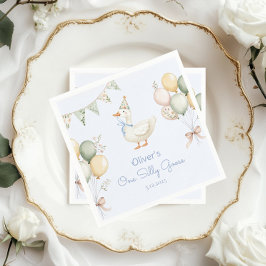 Guardanapo De Papel Um Bobo Goose Balões primeiro aniversario