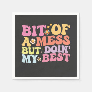 Guardanapo De Papel Um Bocado De Mess Mas Fazendo Meu Melhor Retro