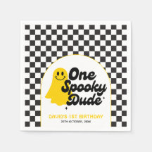 Um Cara Assustador Groovy Halloween Primeiro Anive