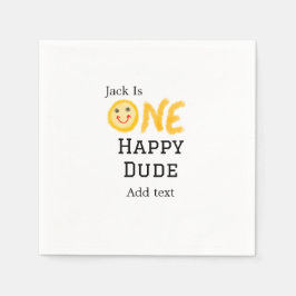 Guardanapo De Papel Um cara feliz 1rua feliz Aniversário sorrido amare