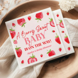 Guardanapo De Papel Um Chá de fraldas Berry Sweet Strawberry