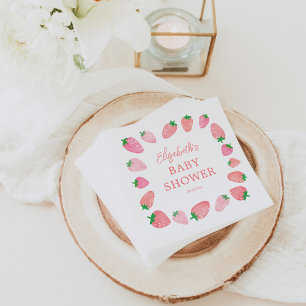 Guardanapo De Papel Um Chá de fraldas Berry Sweet Strawberry