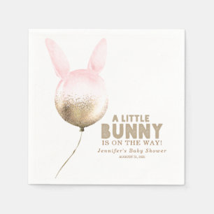 Guardanapo De Papel Um Chá de fraldas de Primavera Bunny Balloon Napk