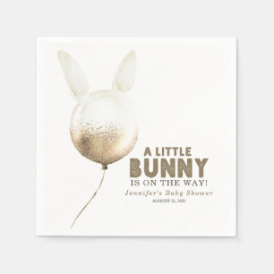 Guardanapo De Papel Um Chá de fraldas de Primavera de Bunny Balloon