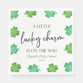 Guardanapo De Papel Um Chá de fraldas De Trevo Verde Com Sorte