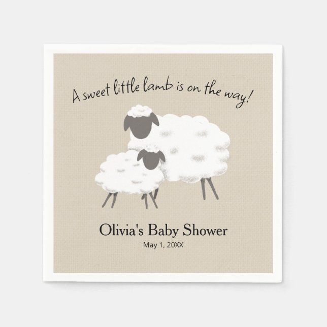 Guardanapo De Papel Um Chá Doce De Lâmpada (Frente)