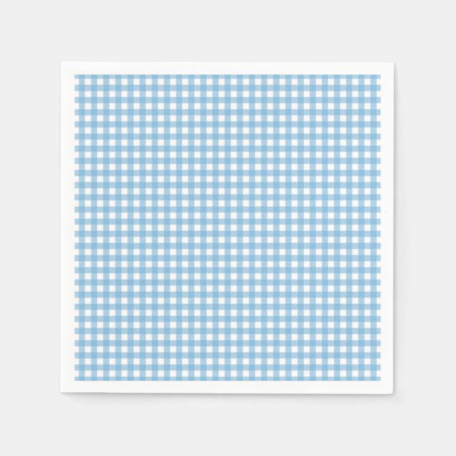 Guardanapo De Papel Um coelhinho azul de Gingham (Frente)