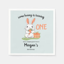 Um Coelhinho É Um primeiro aniversario De Meninas