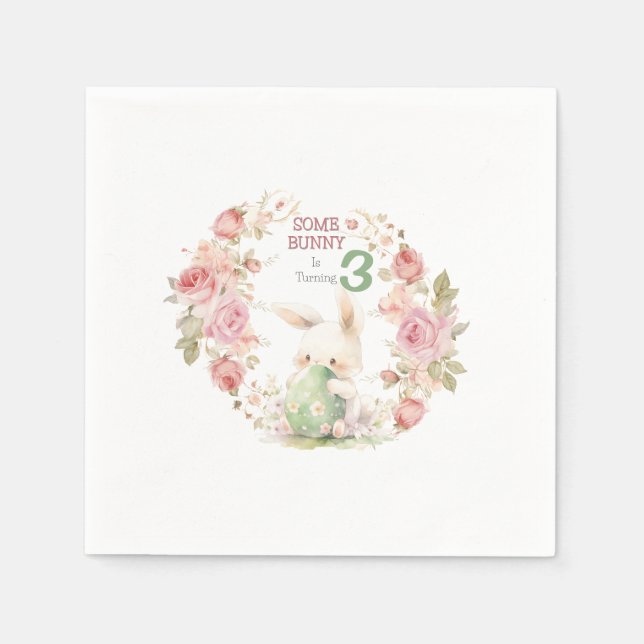 Guardanapo De Papel Um coelho está virando um (Frente)