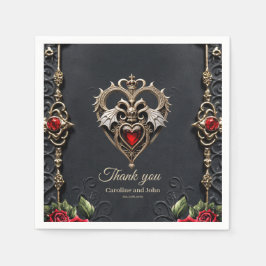 Guardanapo De Papel Um coração gótico impressionante