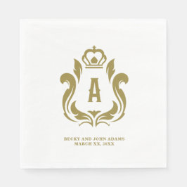 Guardanapo De Papel Um descanso Dourado inicial