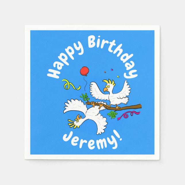 Guardanapo De Papel Um desenho animado de festas de coquetéis engraçad (Frente)